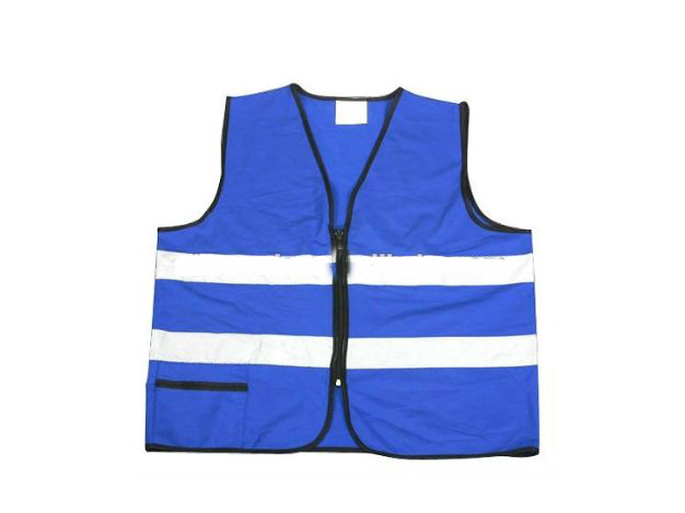blue reflective vest