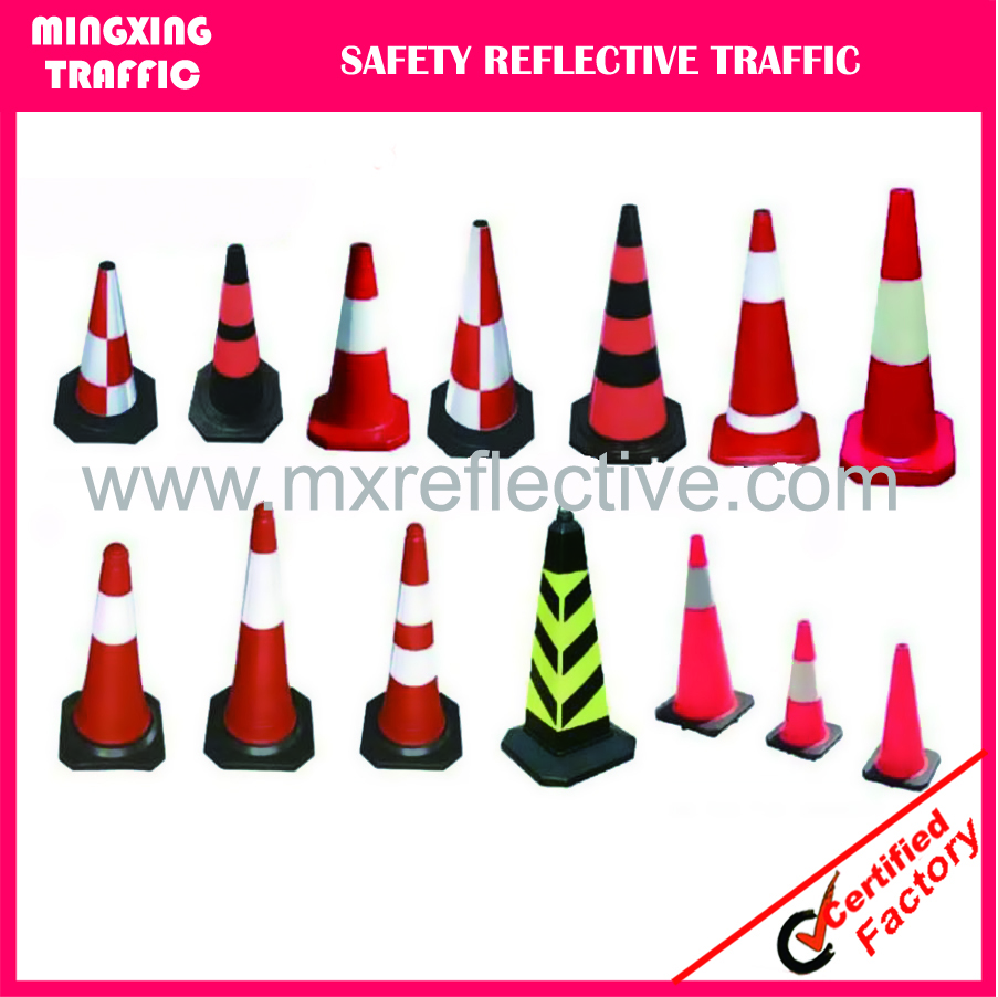 Rubber traffic safety cone