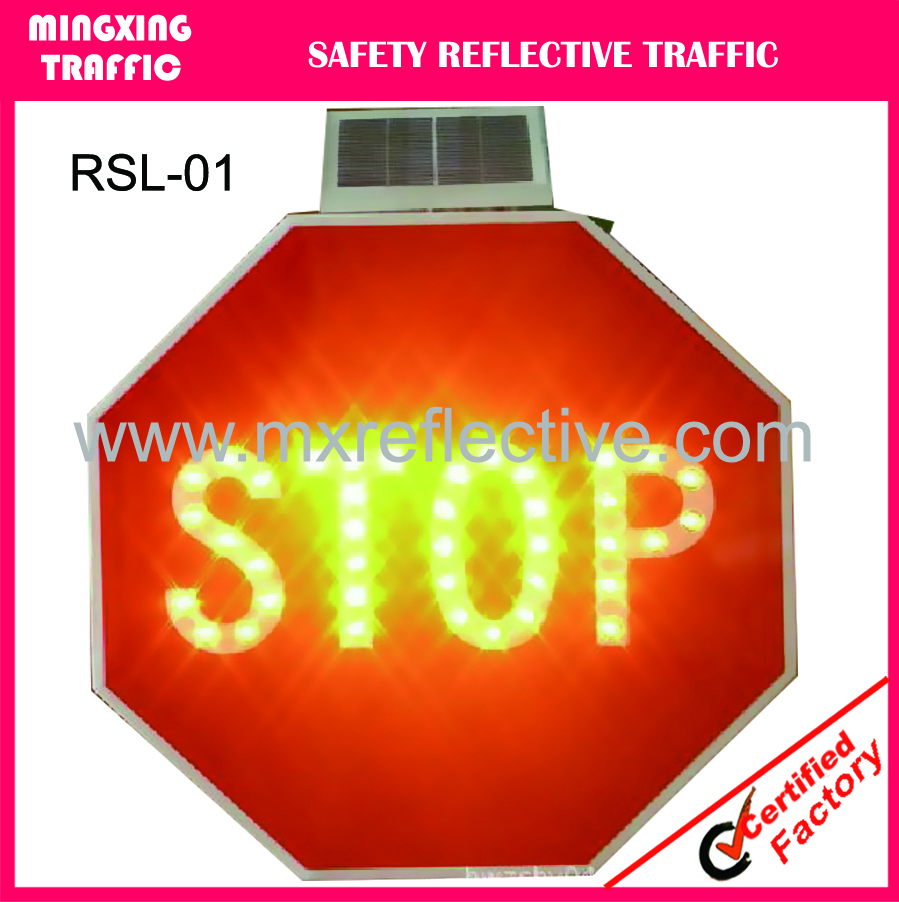 LED STOP traffic sign