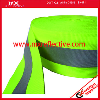 Garment reflective weaving ribbon